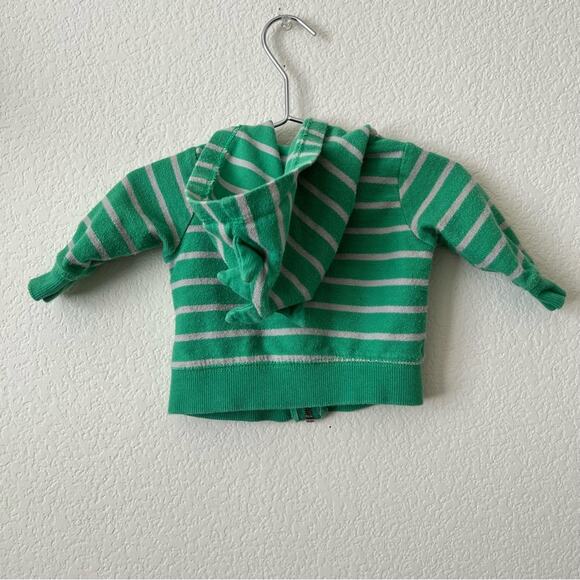 Carter’s Green Gray Stripe Dinosaur Expert Full Zip Hoodie - Picture 3 of 5